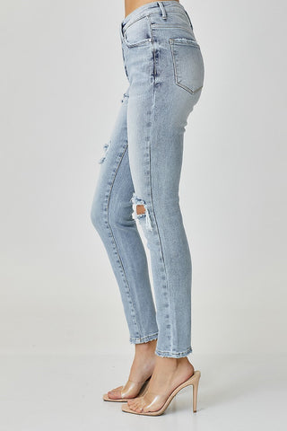 Risen High Rise Crossover Relaxed Skinny Jeans image 2