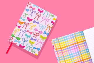 Hardcover Notebook - Colorful Bows image 1