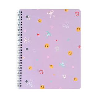 Smiley Faces & Coquette Bows Spiral Notebook image 0