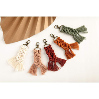 Small Macrame Keychain image 0