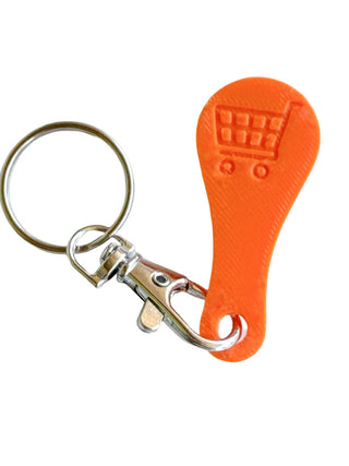 Shopping Cart Quarter Saver Keychain - Orange image