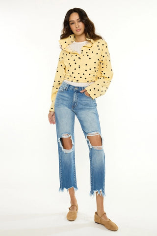 KanCan Relaxed Cropped Mom Jean