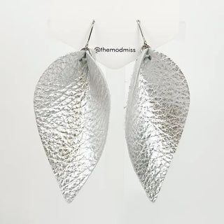 Leather Petal Earrings