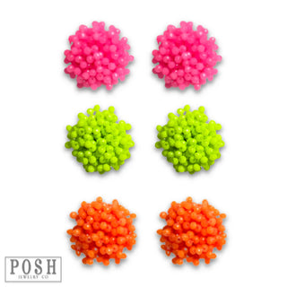 Neon Cluster Earrings