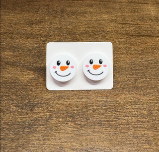 Snowman Face Studs