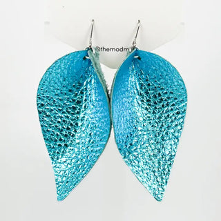 Leather Petal Earrings